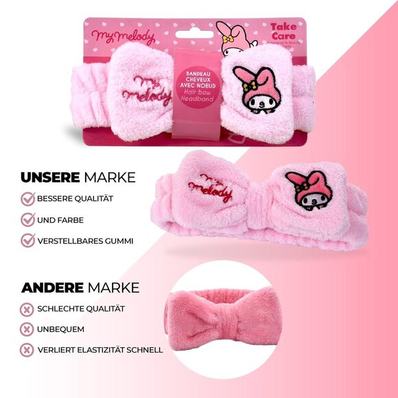 My Melody Headband Kids Girls Plush Polyester Cute Wide Elastic Hair Accessory - Picture 3 of 7